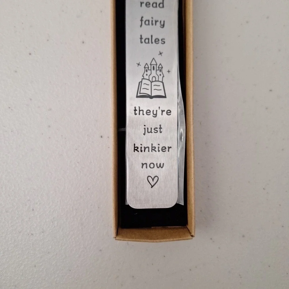 NEW Erotica Romance Metal Bookmark Gift Read Fairy Tale Bit Kinkier Now